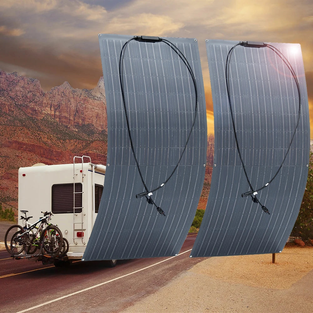 Zonnepaneel - Zonnepanelen - Zonne-energie - Fotovoltaïsch Paneelsysteem - 280W -  Waterdicht - voor Boot - Camper - Caravan - RV - Tuin