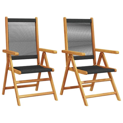 Tuinklapstoel – Set van 2 - Tuinstoel – Balkonstoel – Inklapstoel – Houten Stoel – Verstelbare Rugleuning – Stevig Acaciahout