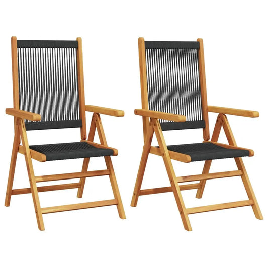 Tuinklapstoel – Set van 2 - Tuinstoel – Balkonstoel – Inklapstoel – Houten Stoel – Verstelbare Rugleuning – Stevig Acaciahout