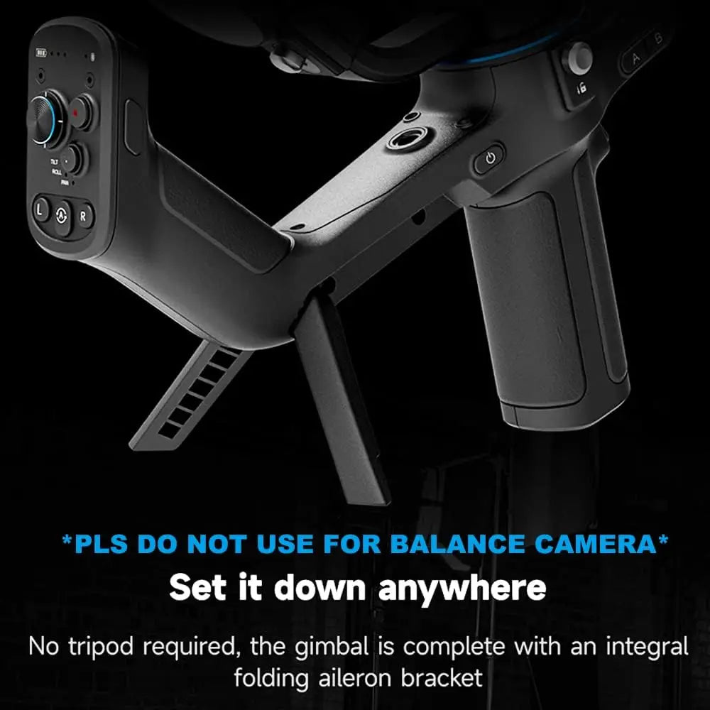 Gimbal Smartphone - Stabilisator voor Smartphone & Camera - Gimbal voor Smartphone & Camera - Rolhoek 320° - Koershoek 360° - 3-Axis - Alles-in-één - Handheld spiegelloos - Zwart