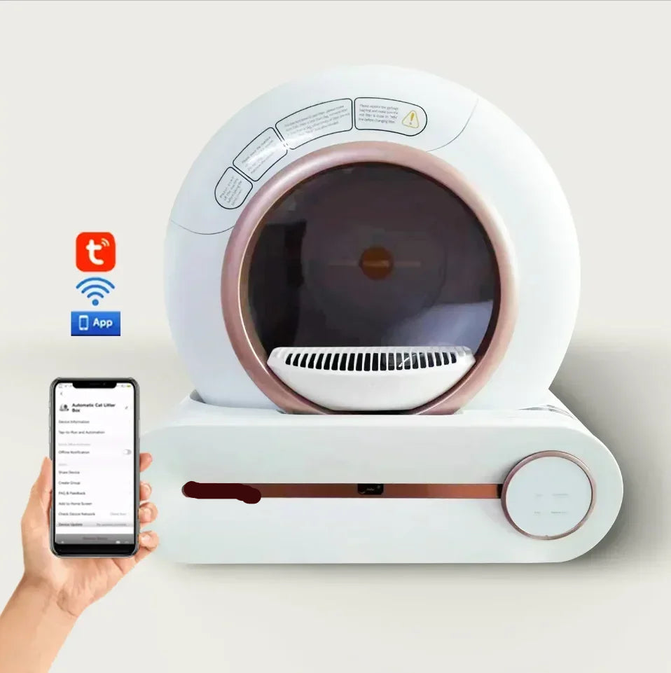 Zelfreinigende Kattenbak - Kattenbak - Automatische Kattenbak - 65L - Automatische Reiniging - en Luchtverfrisser - met App Besturing