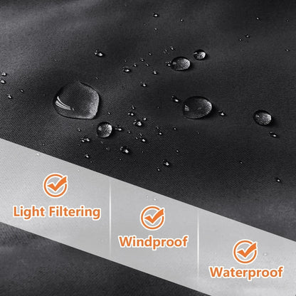 Waterdichte Outdoor Gordijnen - Buitengordijnen Waterdicht - Buiten Gordijnen Overkapping - Buiten Gordijnen - Gordijnen Tuin - Voor Patio, Veranda en Pergola – UV-Beschermend en Zonlicht Verduisterend - Grijs - 137x213cm - 2 stuks