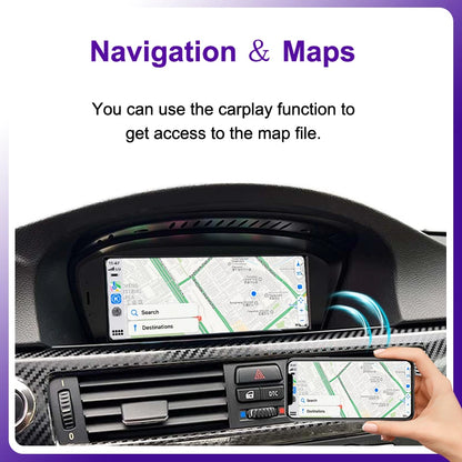 Autoradio BMW 3/5 Serie – Multimedia Speler – Navigatiesysteem – Touchscreen Radio – CarPlay Android Auto – 8,8 Inch Scherm – Draadloze Connectiviteit - QUORE