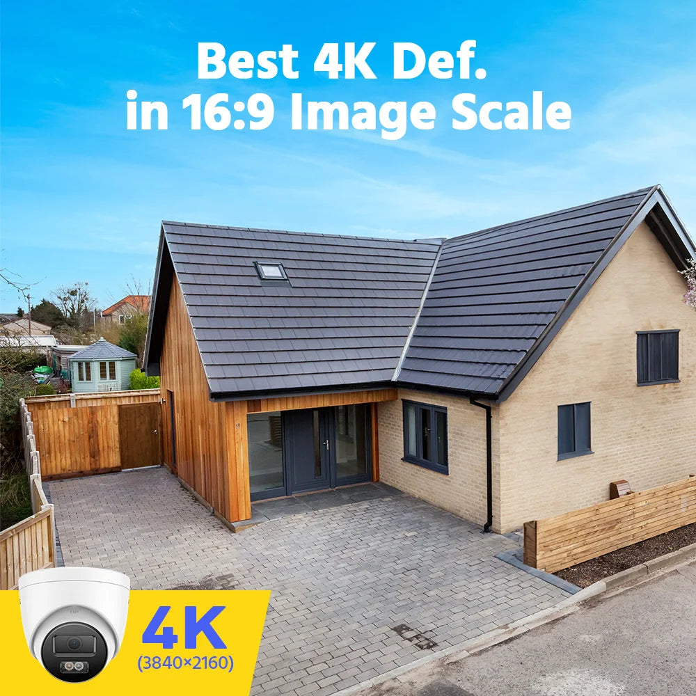 Beveiligingscamera – Camerabewaking – Bewakingscamera – IP-camera – 16-kanaals NVR systeem – 12x 8MP 4K camera’s – POE aansluiting – Mens & voertuig detectie