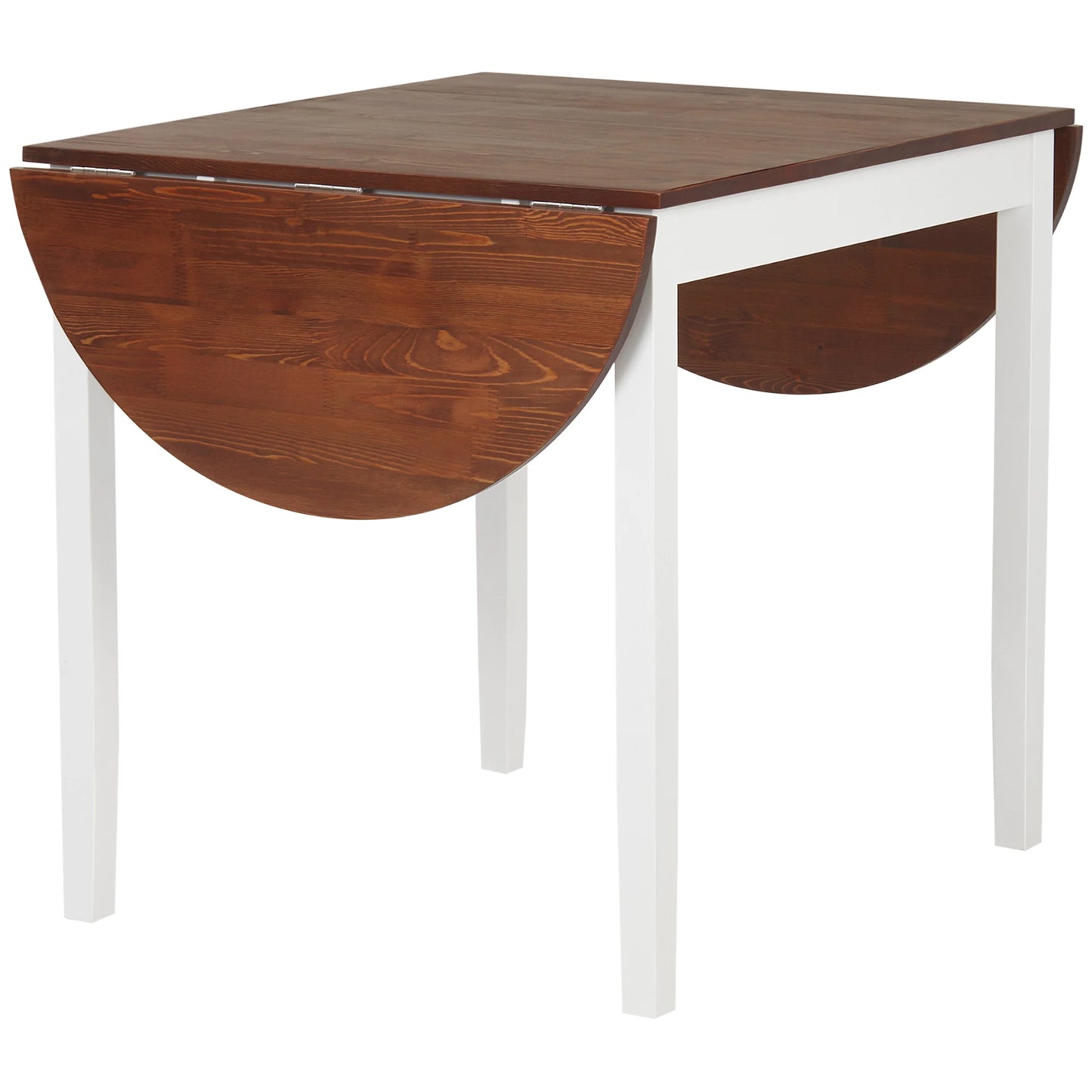 Eettafel – Uitklapbare Tafel – Grenenhouten Tafel – Compacte Eettafel – Flexibel Formaat – Onderhoudsvriendelijk - 140 x 70 x 75 cm - Bruin