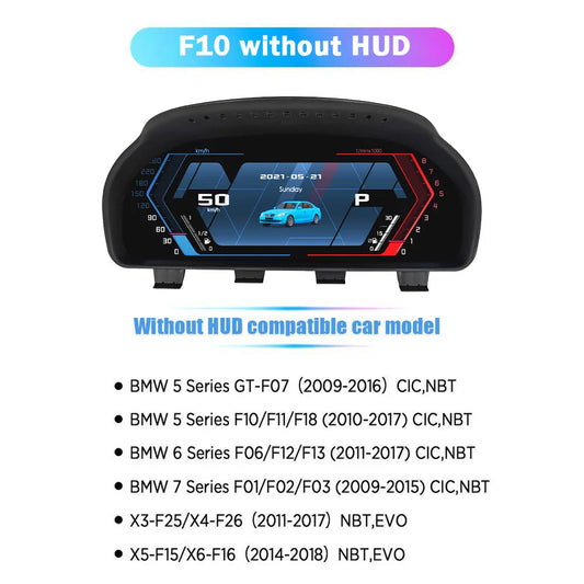 Digitaal Dashboard – Digitaal Cluster – Instrumentenpaneel – Virtual Cockpit – BMW F30 Variant – 12,3 Inch LCD Scherm – Plug & Play Installatie - QUORE
