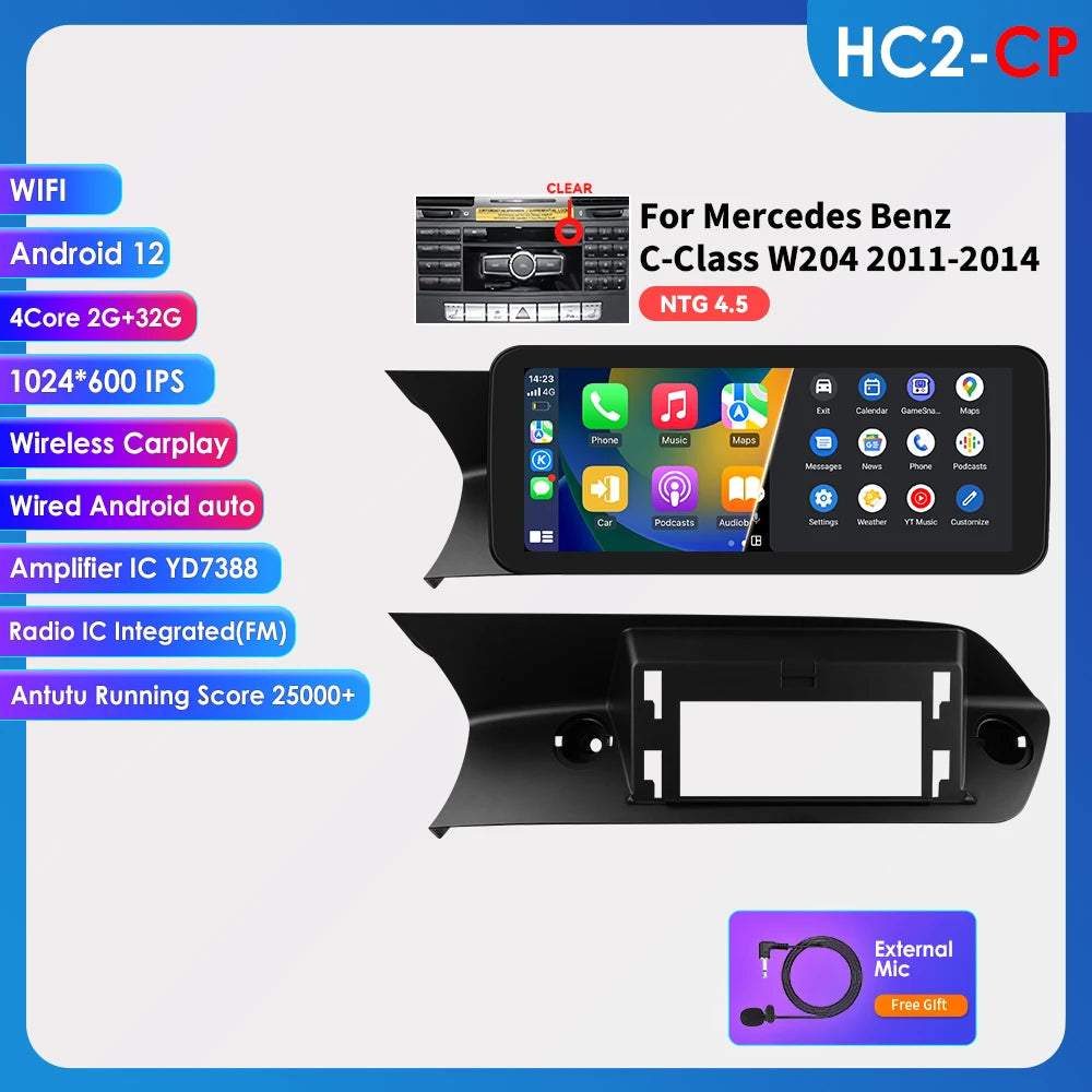 10,25" Autoradio – Multimediaspeler – Navigatiesysteem – Carplay Radio – Android 13 Systeem – 6GB RAM – 45W x4 Vermogen