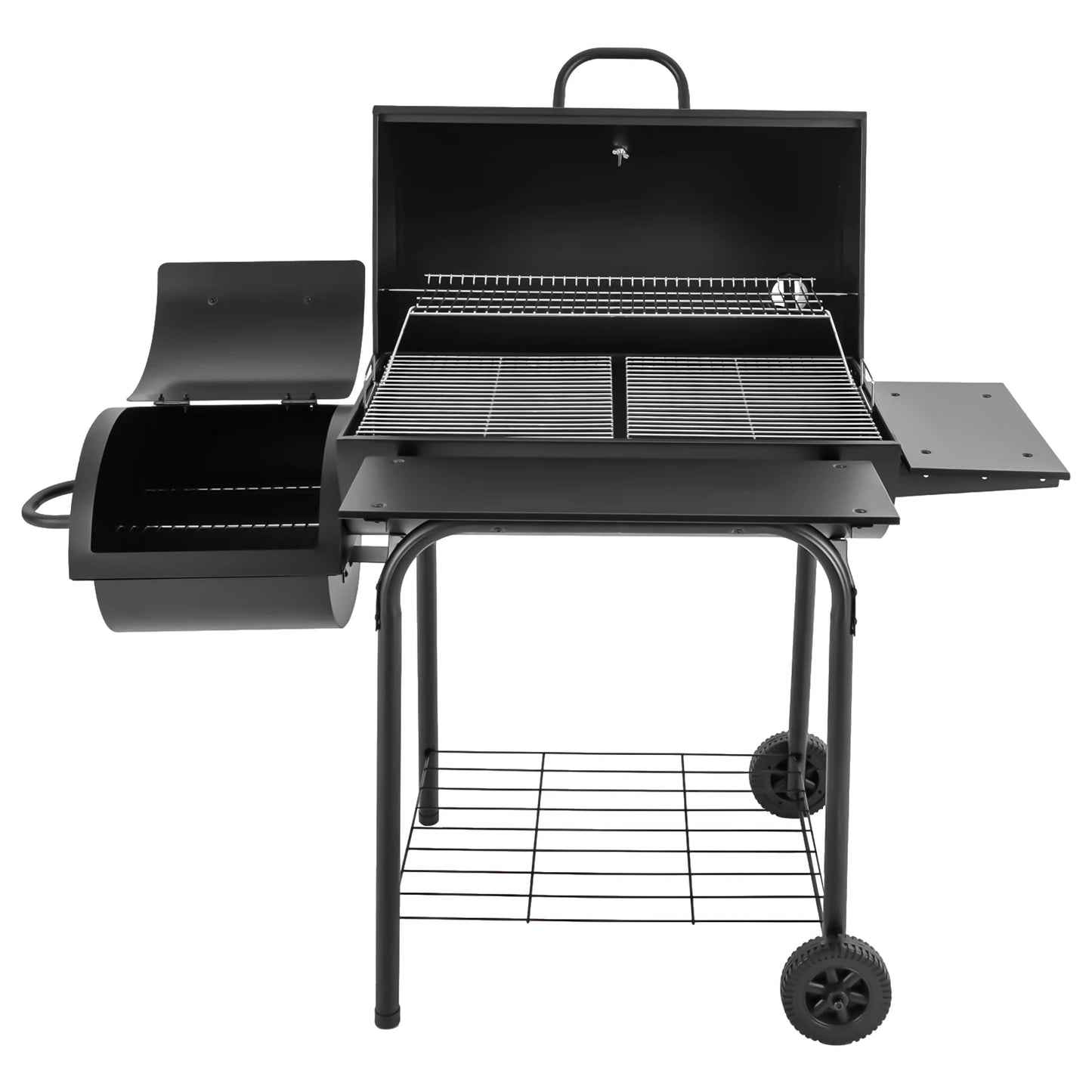 Houtskool BBQ – Barbecue – Grill – Buitenkeuken – Tuinbarbecue – 39x34 Cm Grilloppervlakte – Temperatuurmeter In Deksel