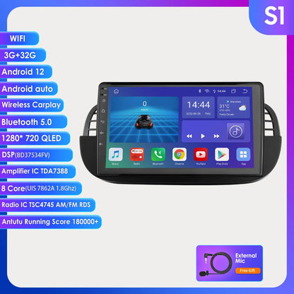 9 Inch Android Autoradio – Multimedia Speler – Auto Stereo – GPS Navigatie – Draadloos CarPlay – Android 13 Systeem – 4 GB RAM – 128 GB Opslag