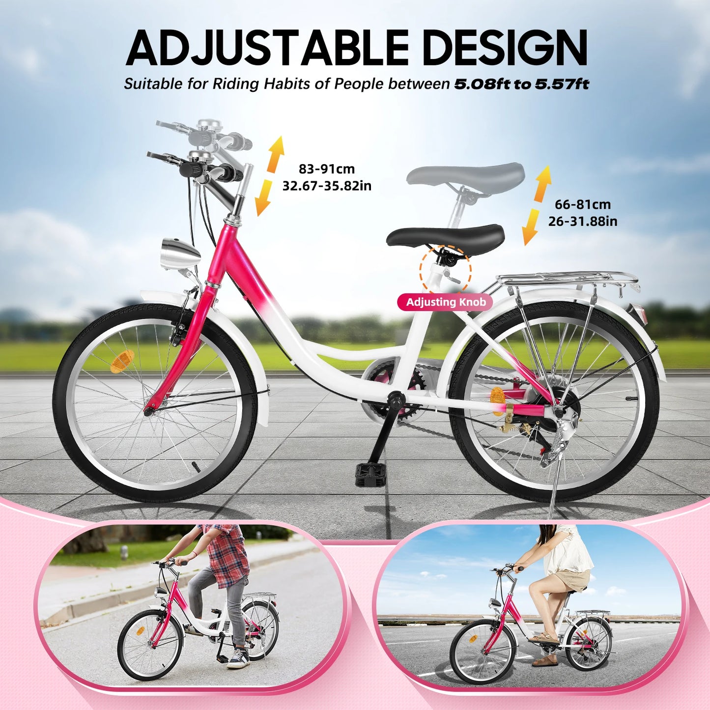 Mountainbike – Fiets – MTB – 20 Inch – 6 Versnellingen – Verstelbaar Zadel – V-Brake Remmen