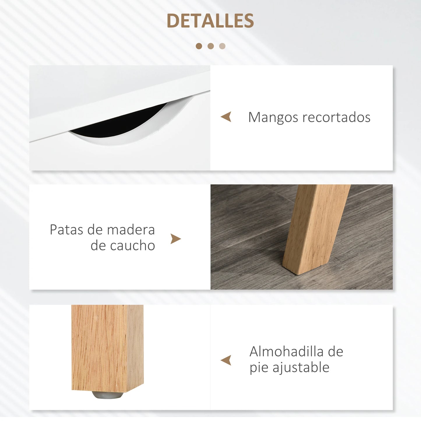 TV-meubel – TV-kast – Mediameubel – Tv-standaard – Tv-dressoir – Scandinavisch Design – Ruime Opbergruimte – Geschikt Voor TV Tot 65 Inch - Wit - QUORE