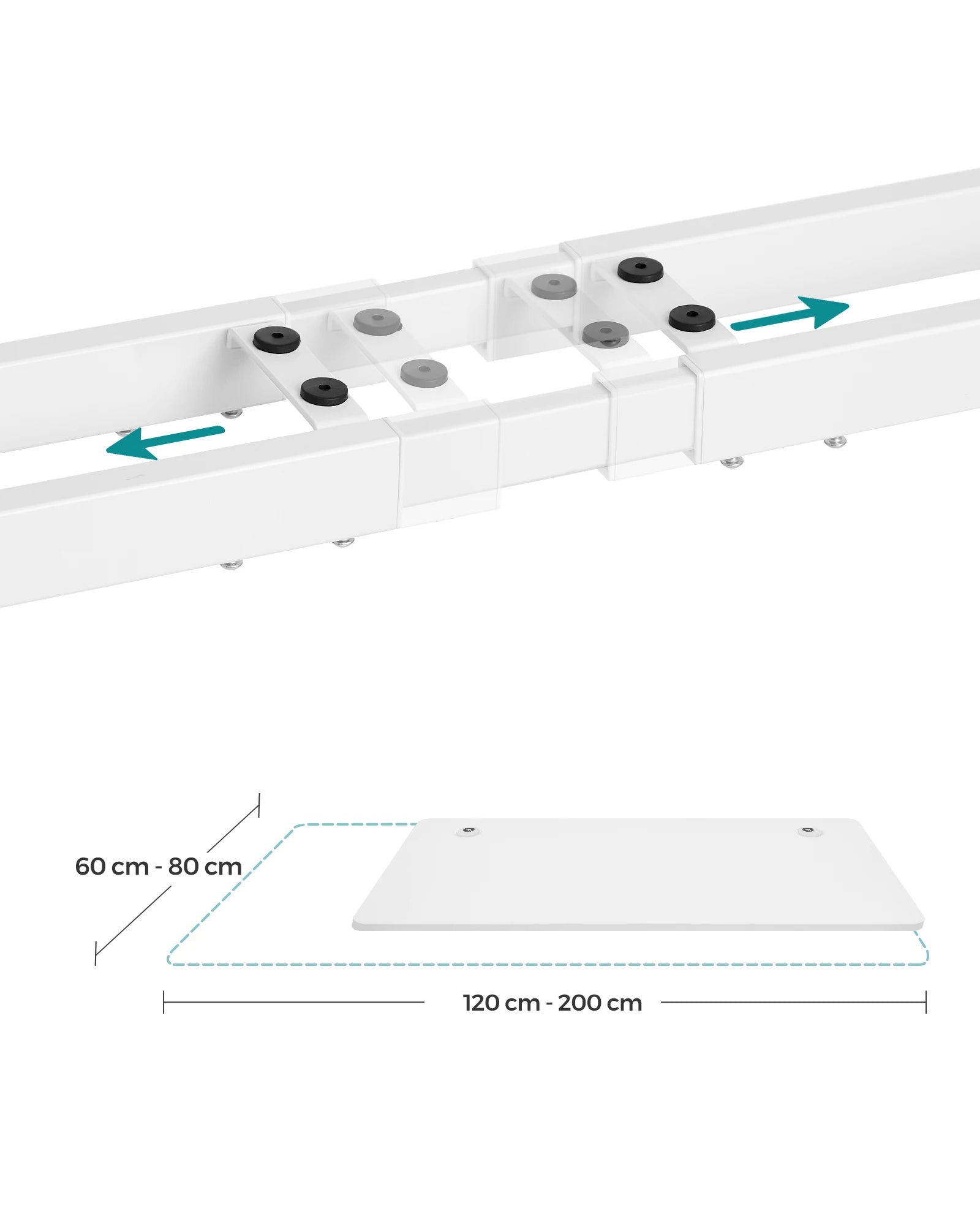 Elektrisch Zit-Sta Bureauframe – Verstelbaar Bureauframe – Hoogte Verstelbaar – Flexibel Werkplek – Stabiel Stalen Frame – Max Draagvermogen 120 Kg – Stil En Snel - QUORE