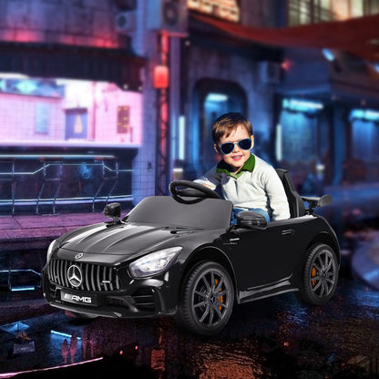 Elektrische Kinderauto – Kinderwagen Elektrisch – Speelauto Kind – Kinderauto Met Afstandsbediening – Kindervoertuig Zwart – 12V Accu – Sfeermuziek En Koplampen - QUORE