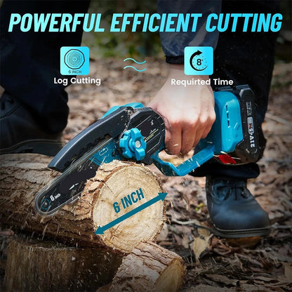 Snoeizaag – Telescopische Snoeizaag – Mini Kettingzaag – Elektrische Snoeizaag – Verstelbare Steel – Borstelloze Motor – 2 Batterijen 2000 mAh