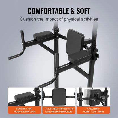 Pull Up Station - Dip Station - Dip Bars - Multifunctioneel/Instelbaar Dip en Pull Bar Station - Power Tower Fitness Station - Pull Up Bars - Krachttraining
