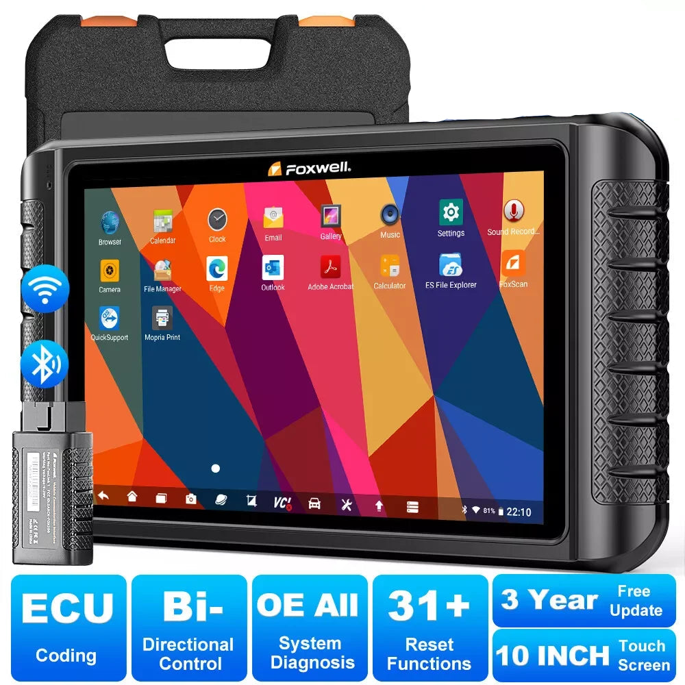 OBD2 Scanner – Auto Diagnostiek – Foutcode Uitlezer – Reset Tool – Bluetooth – Draadloos – 10,1 Inch Touchscreen
