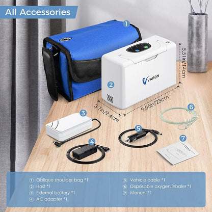 Zuurstofconcentrator – Oxygenerator – Ademhalingsapparaat – Medisch Hulpmiddel – Oxygen Machine – Maximaal 90% Zuurstofconcentratie – Compact & Geluidsarm