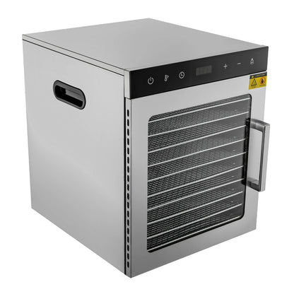Voedseldroger – Voedseldehydrator – Fruitdroger – Snackdroger – Droogoven – 10 RVS Trays – 800W Vermogen & Digitale Temperatuurregeling