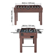 Football Table - Football - Table Football Game - Football Table - Indoor - Full Size - 55 inch - for Family Football - with Table Football Set Including 4 Balls and 2 Cup Holders