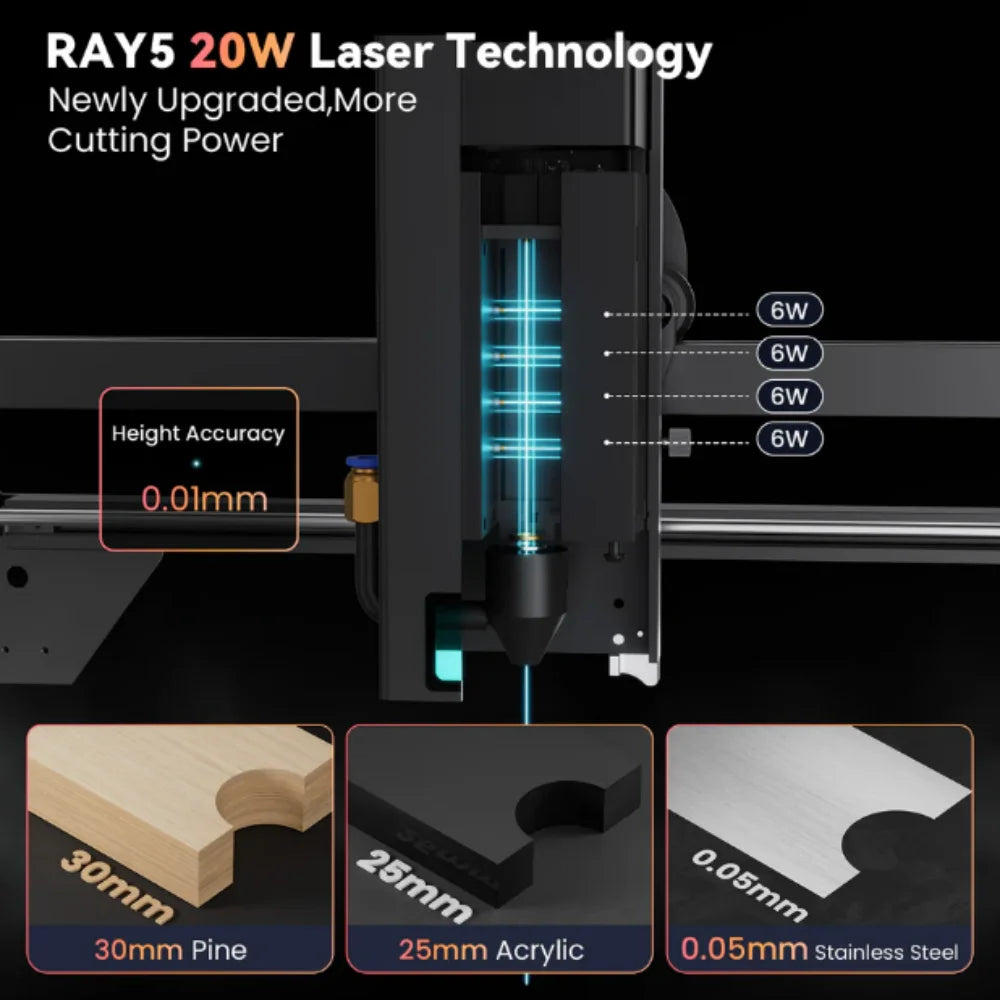 Laser Graveermachine – Laser Cutter – Graveerapparaat – Snijmachine – 20W Vermogen – 375x375 Mm Werkgebied