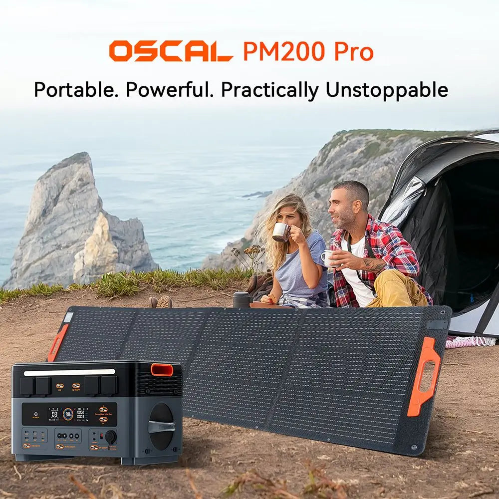 Draagbaar 200W Zonnepaneel – Opvouwbaar – Mobiel – Camping – Off-Grid – Hoog Rendement 23% – IP67 Waterdicht