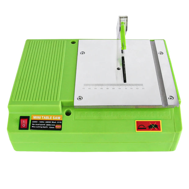 Mini Tafelcirkelzaag - Mini Cirkelzaag - Tafelzaag - Elektrische zaag - 220V - 480W - Groen