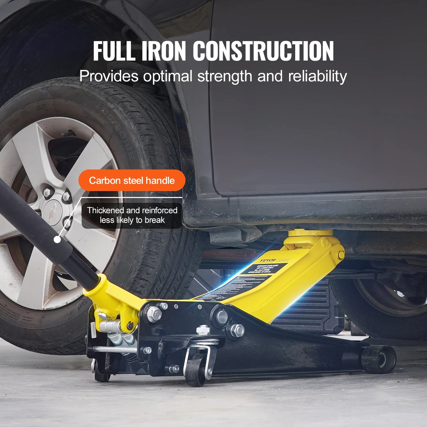 Autokrik Hydraulisch - Krik - Garagekrik - Laagprofiel Vloerkrik - 2 Ton - Motorlift - Heavy-Duty IJzeren Constructie - Ideaal voor Auto's en Motorsporttoepassingen