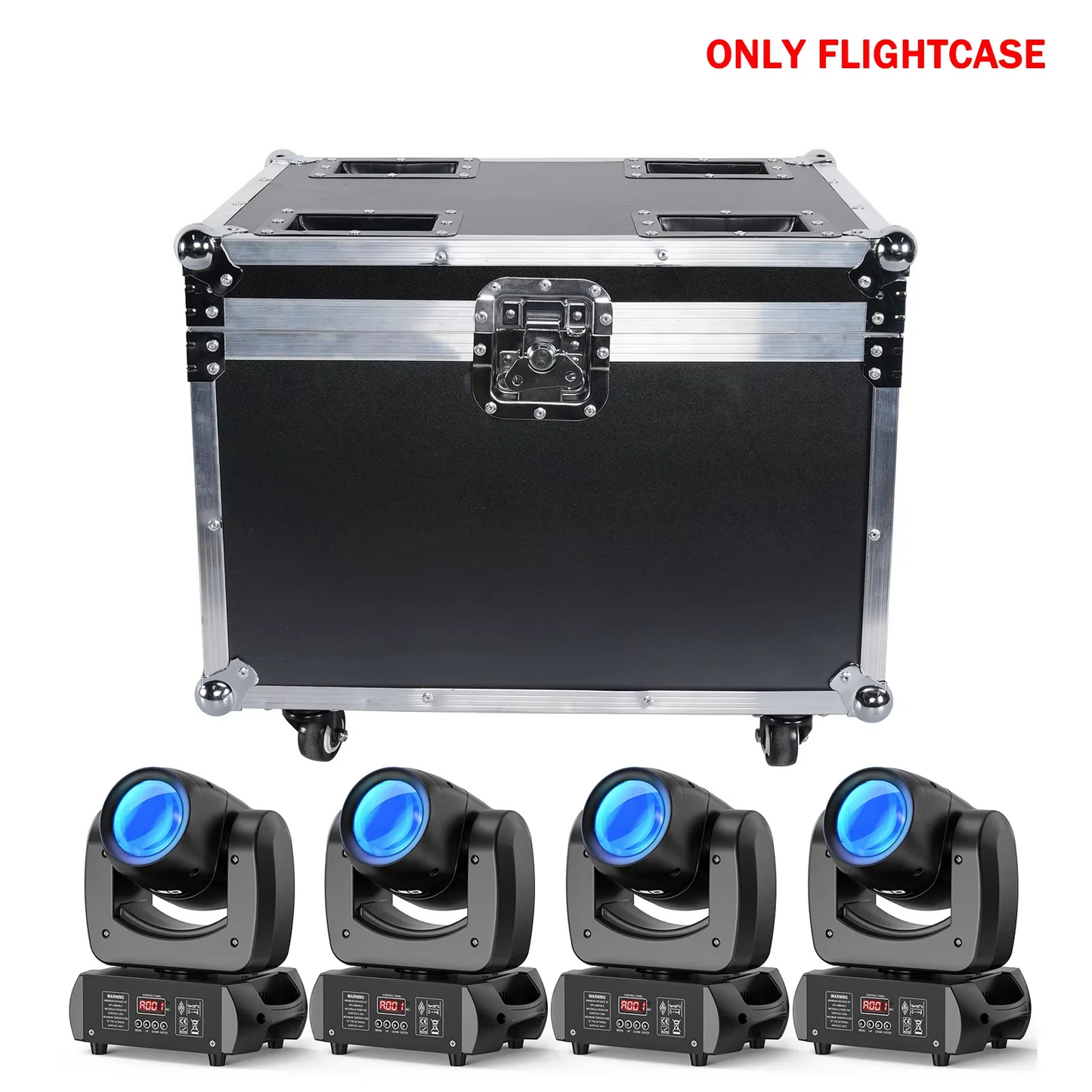 Flightcase Moving Head – Vervoerskoffer Lichtcase – Transportkist Lichtbox – Beschermkoffer Verlichting – Op Maat Gemaakt – Premium Lederlook – EVA Foam Bescherming – Ingebouwd Accessoirevak – Afmetingen 54,5x52x39 cm