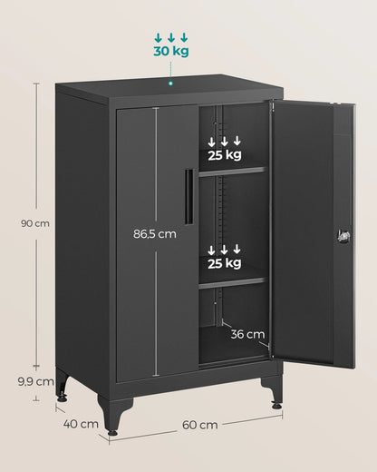 SONGMICS files wardrobe file wardrobe, multi-purpose wardrobe, office wardrobe with 2 doors - QUORE