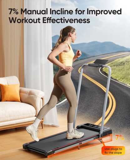 Loopband – Wandelband – Treadmill – Hardloopband – Trainingsapparaat – Snelheid 1-12 Km/U – Verstelbare Helling Tot 9% - Voor thuiskantoor - QUORE
