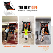Basketbal - Arcade - Basketbalring - Opvouwbare basketbal Arcade - 2 speler - 80x54x81 inch - Dual Shot Sport - met 4 ballen 8 spelmodi voor kind Volwassene