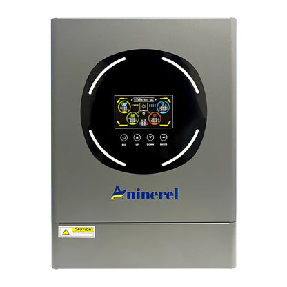 Hybride Zonnestroomomvormer – Solar Omvormer – Zonnepanelen Converter – Energie Omvormer – Dual Output Omvormer – 6,2 kW Vermogen – Kleurendisplay met RGB Verlichting - QUORE