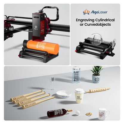 AlgoLaser DIY KIT MK2 Laser Engraver 10W Output Power, 3.5” Color Touch Screen App Offline Control, DIY Engraver Cutter Tool