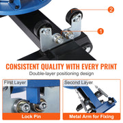 Screen printing - Screen printing machine - 360° rotatable - 54x45cm - Screen printing press - Adjustable tension - 4 colours 2 stations