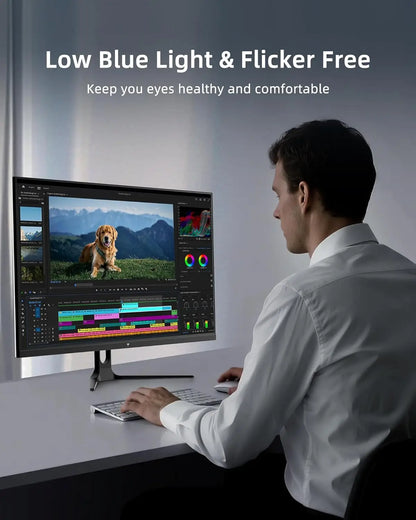 Computer Monitor – Beeldscherm – Display – Computerscherm – Monitor – 32 Inch – 2K 2560x1440 – IPS Paneel – 120 Hz – Wit Design - QUORE