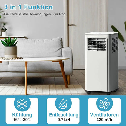 Mobiele Airconditioner – Mobiele Airco – Verkoeler – Ontvochtiger – Ventilator – 54 m³ – 3-in-1 Functie