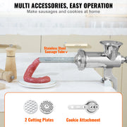 Manual Meat Grinder - Food Processor - Food Robot - Vegetable Slicer - Food Processor - Mincer - Silver