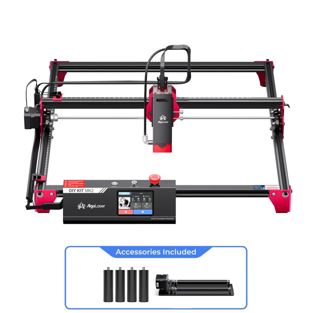 AlgoLaser 10W Laser Engraver with Rotary Roller Riasers Desktop Laser Engraving Machine for Beginners Metal Tumblers Logo Gift - QUORE