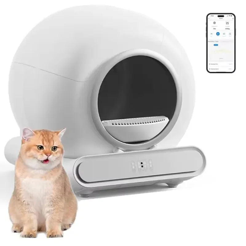 Slimme Kattenbak - Automatische Kattenbak - Kattenbak - Zelfreinigende - 65L - Grote - Geurcontrole - Sensorbewaking - voor Katten - met App