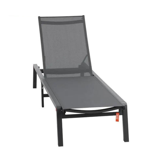 Outdoor Lounge Chair - Folding Sun Lounger - Garden Lounge Chair - Sunbed - Terrace and Pool Lounge - Adjustable Backrest - Garden Folding Chair - Brown
