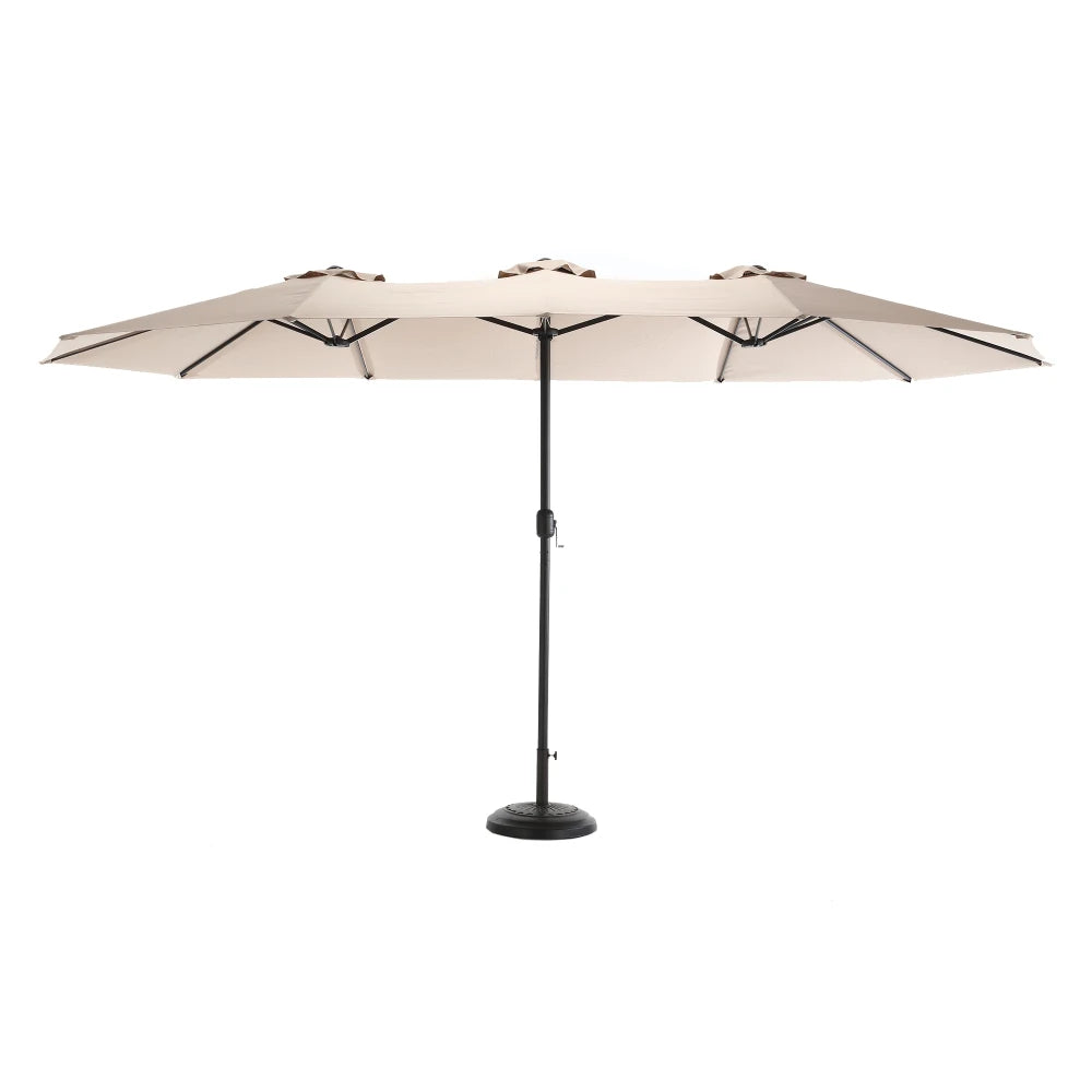 Dubbele Parasol – Buitensluis – Buitenparasol – Tuinparasol – Zwembadparasol – Extra Groot – Roestvrij Stalen Frame