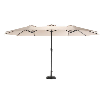 Dubbele Parasol – Buitensluis – Buitenparasol – Tuinparasol – Zwembadparasol – Extra Groot – Roestvrij Stalen Frame