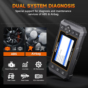 OBD2-Scanner - Diagnosecomputer - Slimme Diagnosetool - Foutverwijdering - Bidirectionele ABS SRS Auto OBD2 Scanner - Diagnostische EPB BRT Reset Tool - 26+ Reset - Zwart