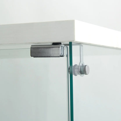 Glazen Vitrinekast – Vitrinekasten – Displaykast – Curio Kast – Opbergkast – Wit – 2-Deurs Met 4 Planken – Ingebouwde LED-Verlichting – Gehard Glas