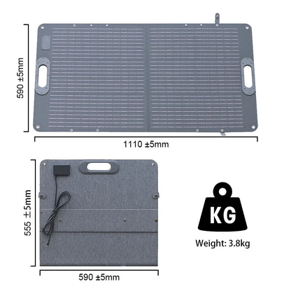 Zonnepaneel - Monokristallijn - Zonnepanelen - ETFE - Flexibel - 100W - Camping - Draagbaar - Vouwbaar Zonnepaneel Kit - voor Reizen - Telefoon - Boot - RV 20.5V