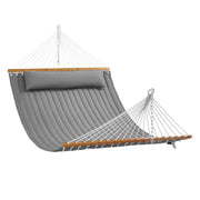 Hangmat - Hangmat voor Twee Personen - Campingaccessoires - Hangmat 2 Persoons - Hanging Chair - Hamac - Hammock Chair -  12 FT - Maximale Laadcapaciteit 480 lbs - Grijs