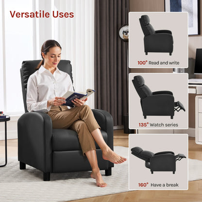 Ergonomische Relaxstoel - Fauteuil -  Ligbed - Schommelstoel - Relaxfauteuil - Verstelbare Lounge Chair voor Woonkamer & Slaapkamer - Lichtgrijs Linnen