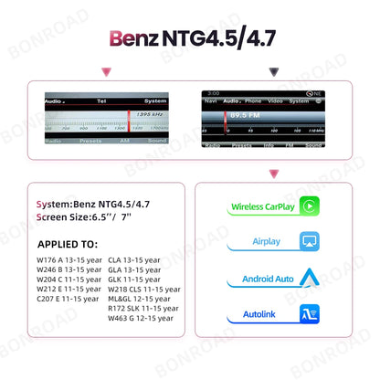 Draadloze CarPlay Adapter – Android Auto Interface – Bluetooth Module – Mercedes-Benz NTG 4.5 – Plug & Play Installatie – Veilig Handsfree Gebruik