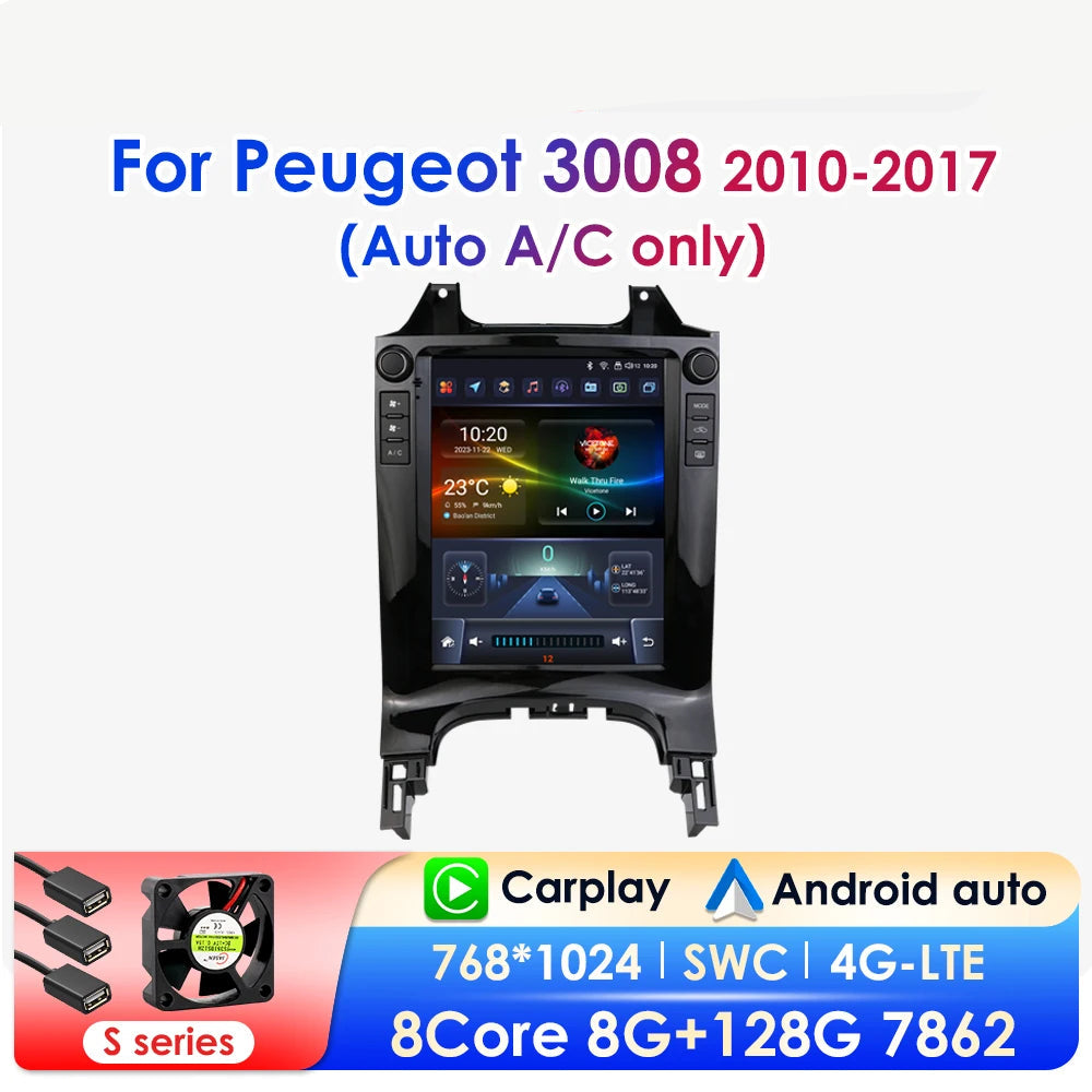 2 DIN Autoradio – 2DIN Multimedia Systeem – Inbouw Radio – Auto Stereo – Touchscreen Autoradio – Android 13 OS – 9,7 Inch Verticaal Scherm – Wireless CarPlay & Android Auto - QUORE