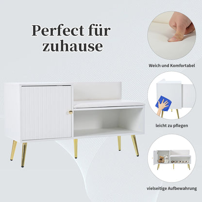 Schoenenkast – Schoenenrek – Schoenenopberger – Schoenenbord – Schoenenmeubel – Ruimtebesparend Design – Comfortabele Zitting Met Kunstleer